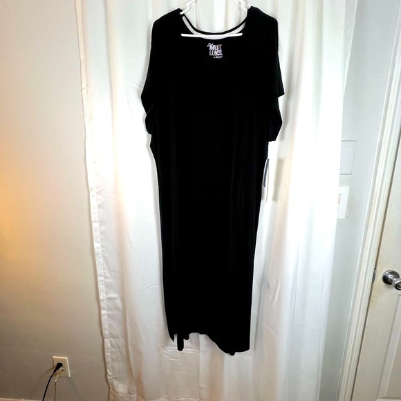 Muk Luk  Maxi Black Tee-Shirt Dress - Picture 3 of 8